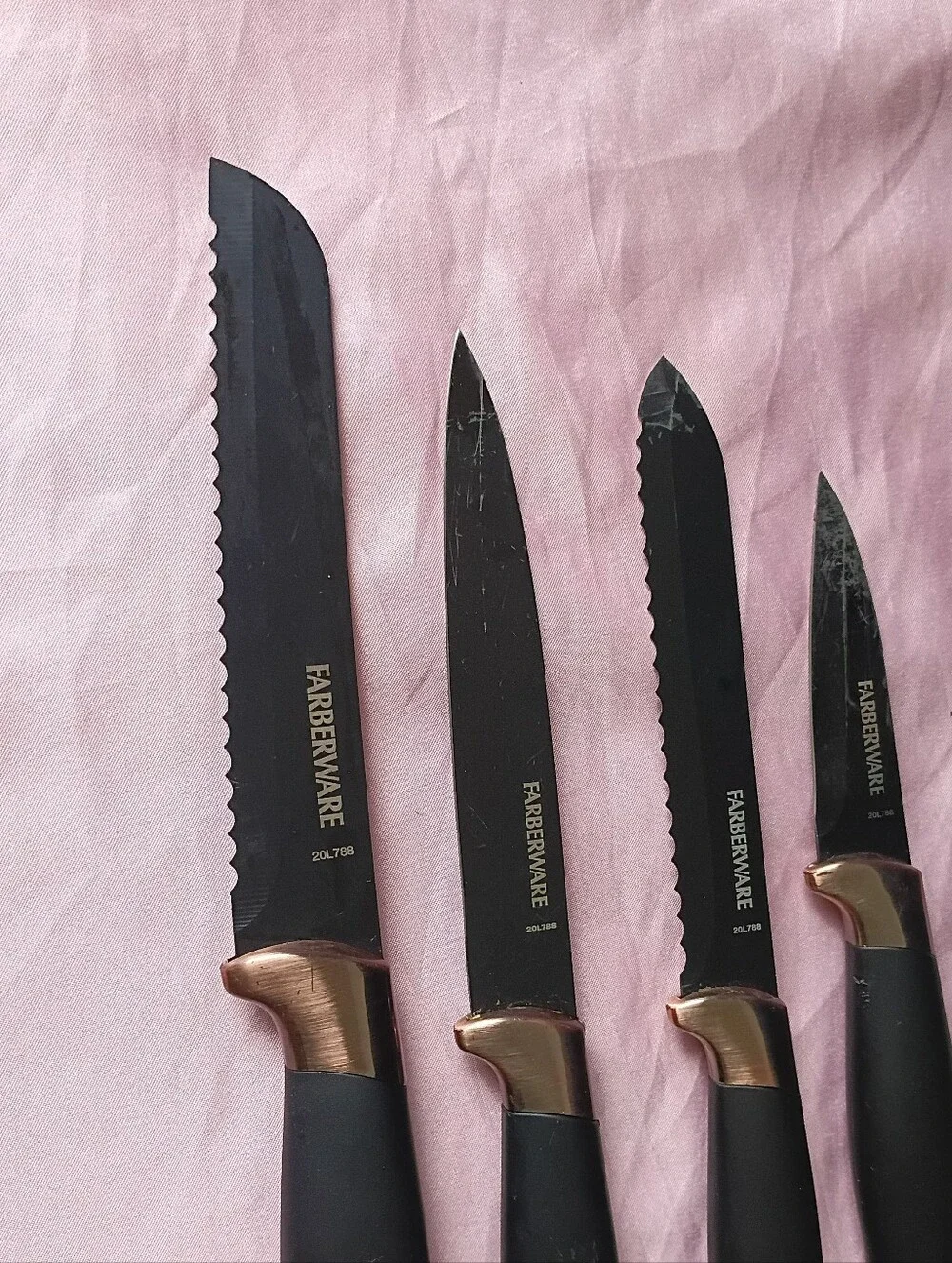 Farberware Black Kitchen Knife Set